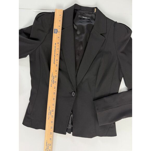 Tahari Women's Black Long Sleeve Blazer Jacket One Button Closure Size 6 - Picture 7 of 9